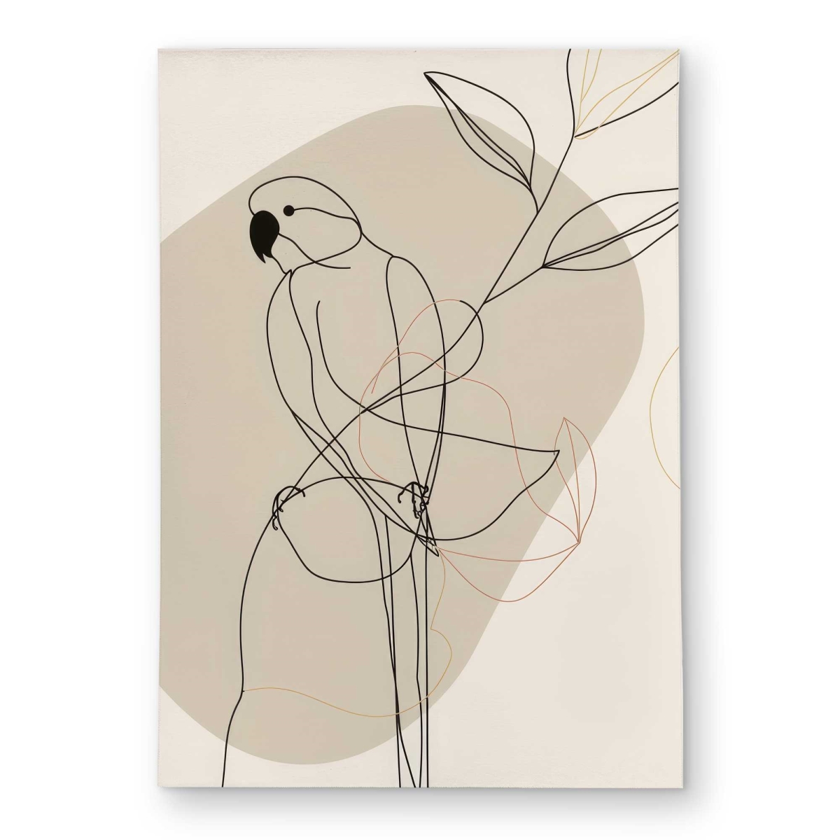C1ROAR57DFO6ZG 5 x 7 ft. Lovebird Beige Outdoor Rectangle Area Rug - Stylish Home Decor Accent