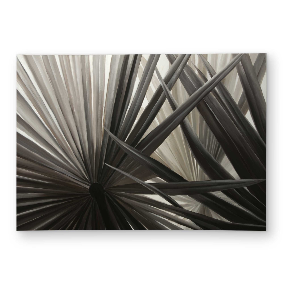 C1ROAR57RAM45U 5 x 7 ft. Grayscale Tropical Plants Rectangle Area Rug - Exotic Outdoor Office Decor