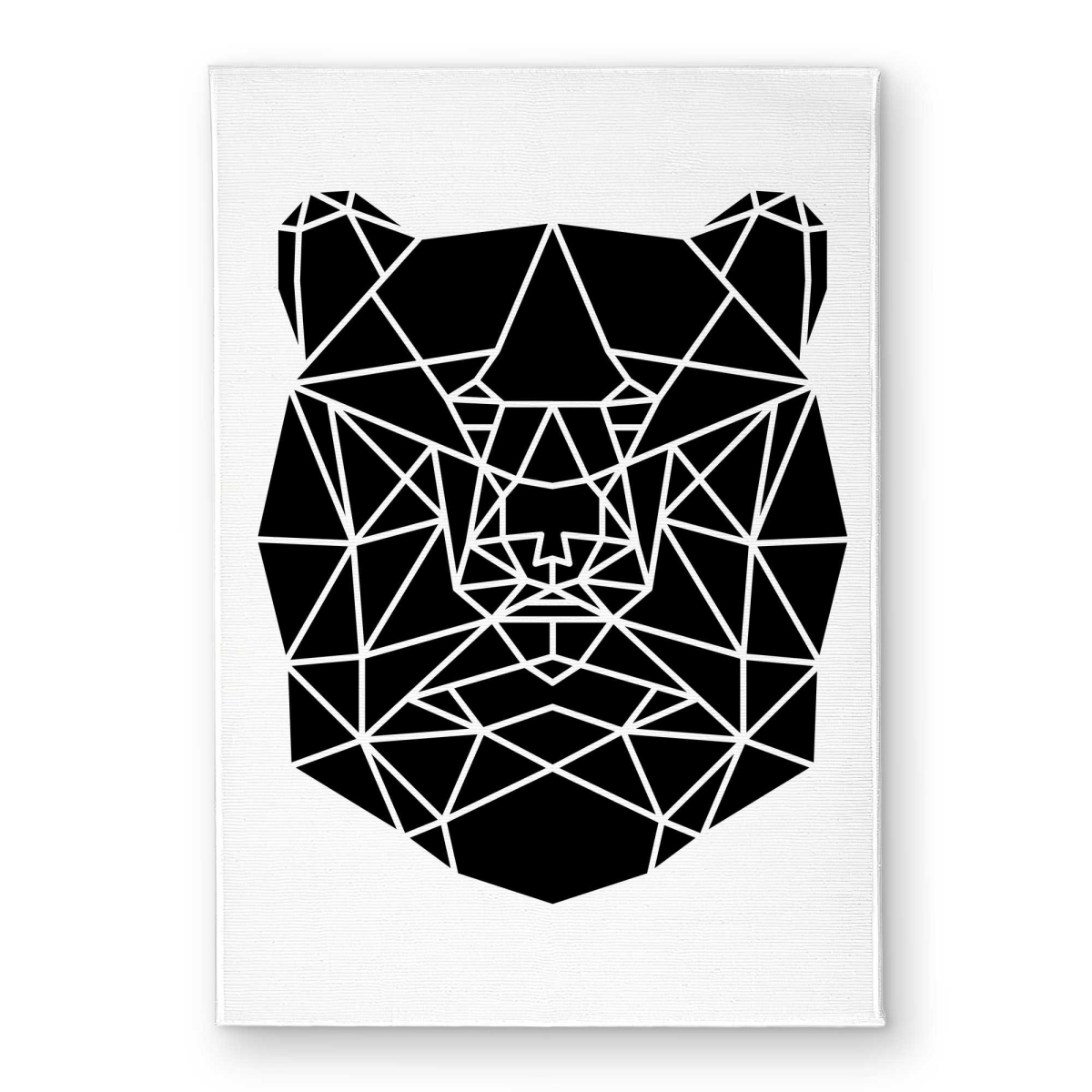 CODM1724QUGLOA 17 x 24 in. Geometric Bear Head Door Mat - Scandinavian Animal Decor