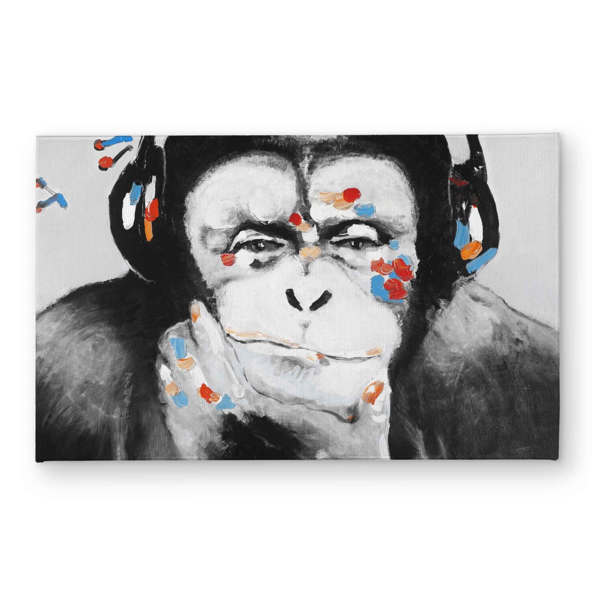CODM2134813LPB 21 x 34 in. Monkey with Headphones - Musical Bedroom Door Mat - Decor