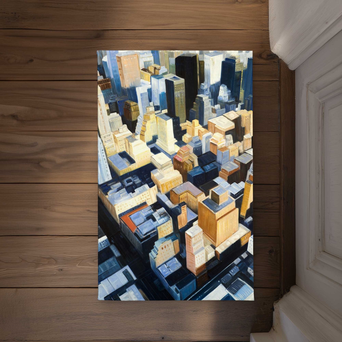 CODM21349GD48J 21 x 34 in. Manhattan View Empire State Building Door Mat - Home Decor