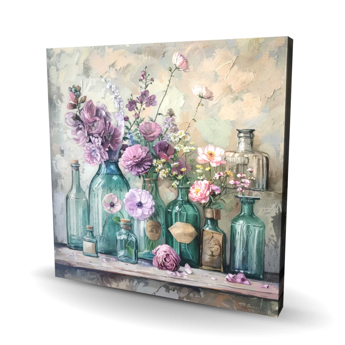 C1RC2424AJRAMY 24 x 24 in. Still Life - Turquoise Canvas for Elegant Home Decor