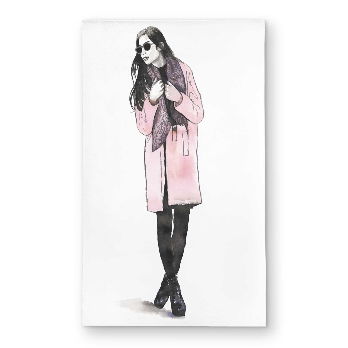 C1ROAR35JDZD8A 3 x 5 ft. Woman Spring Look - Clothes Illustrative Outdoor Rectangle Area Rug