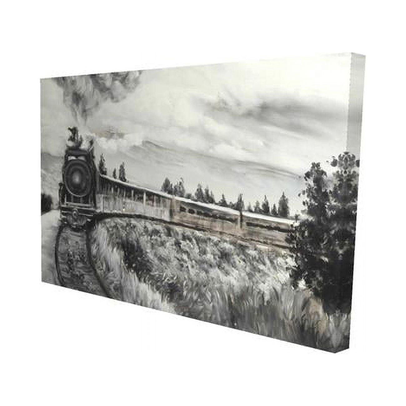 12 x 18 in. Steam Engine Train-Print on Canvas
