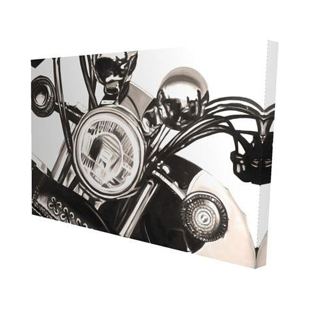 12 x 18 in. Realistic Sepia Motorcycle-Print on Canvas