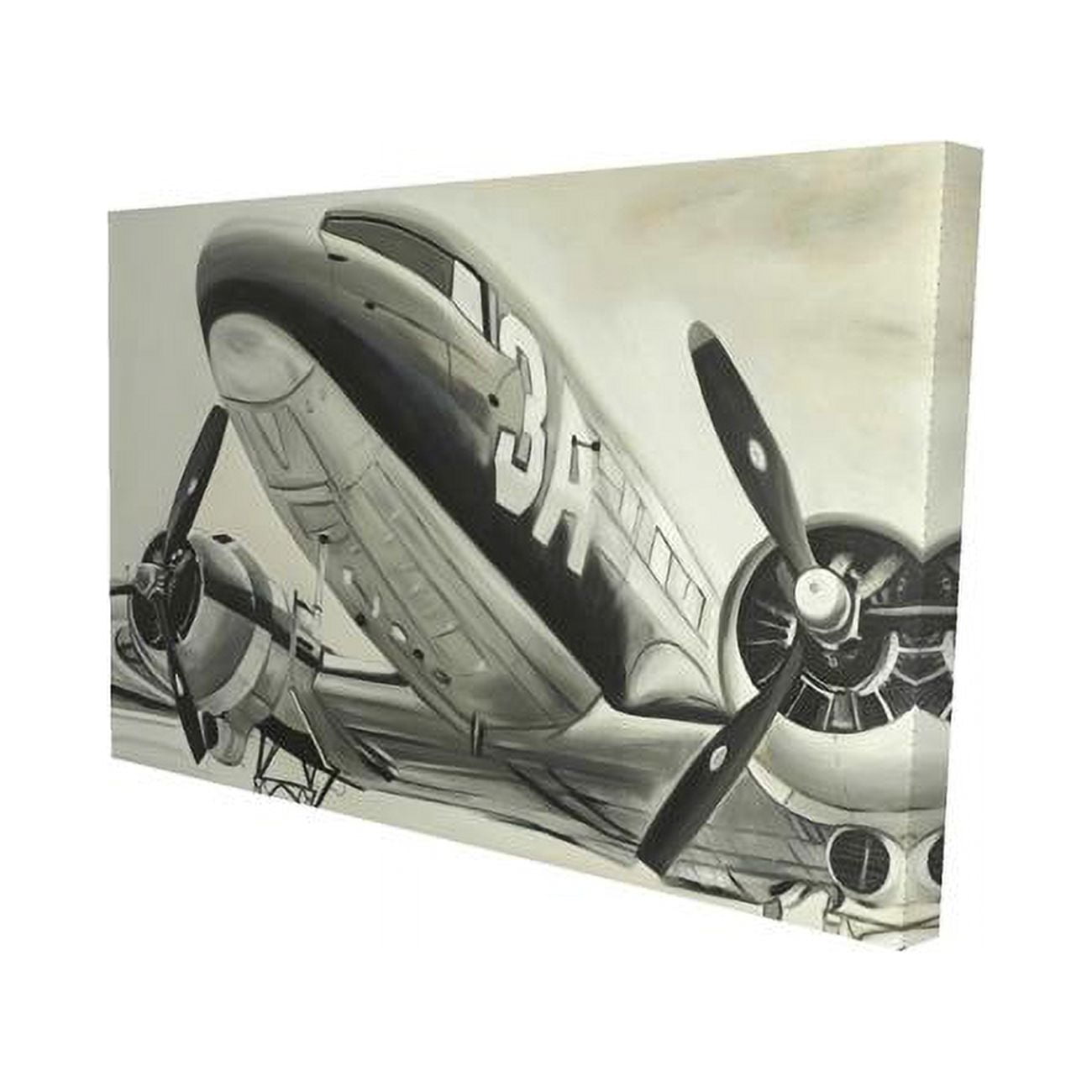 12 x 18 in. Vintage Airplane-Print on Canvas