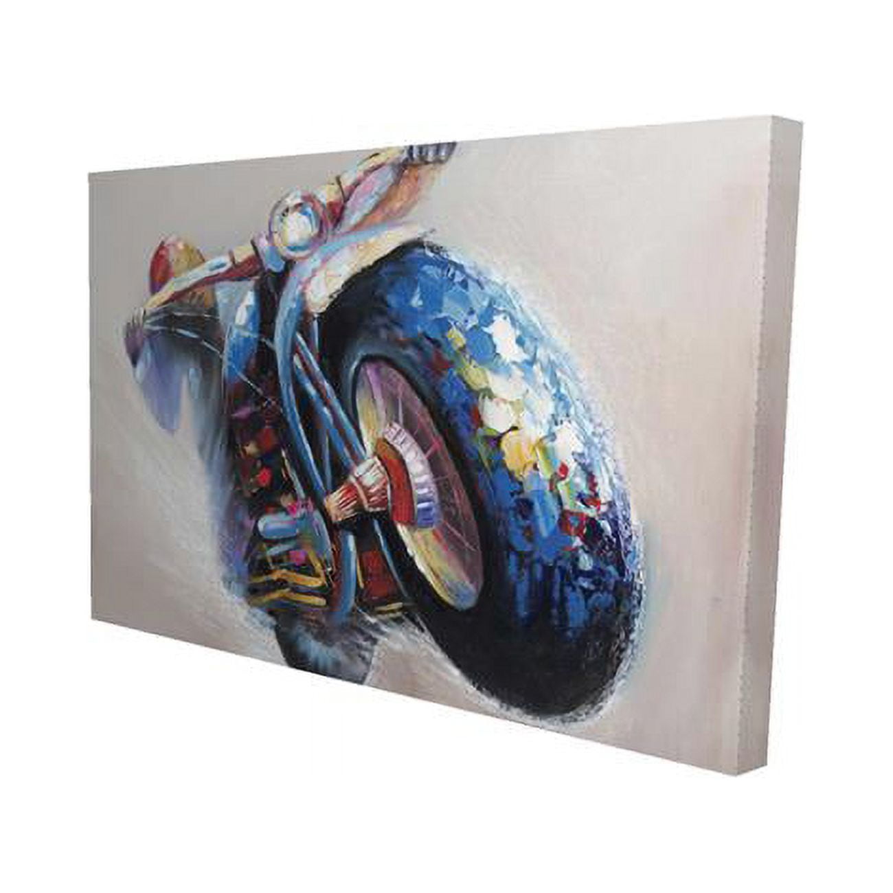 12 x 18 in. Motorcycle In Jump-Print on Canvas