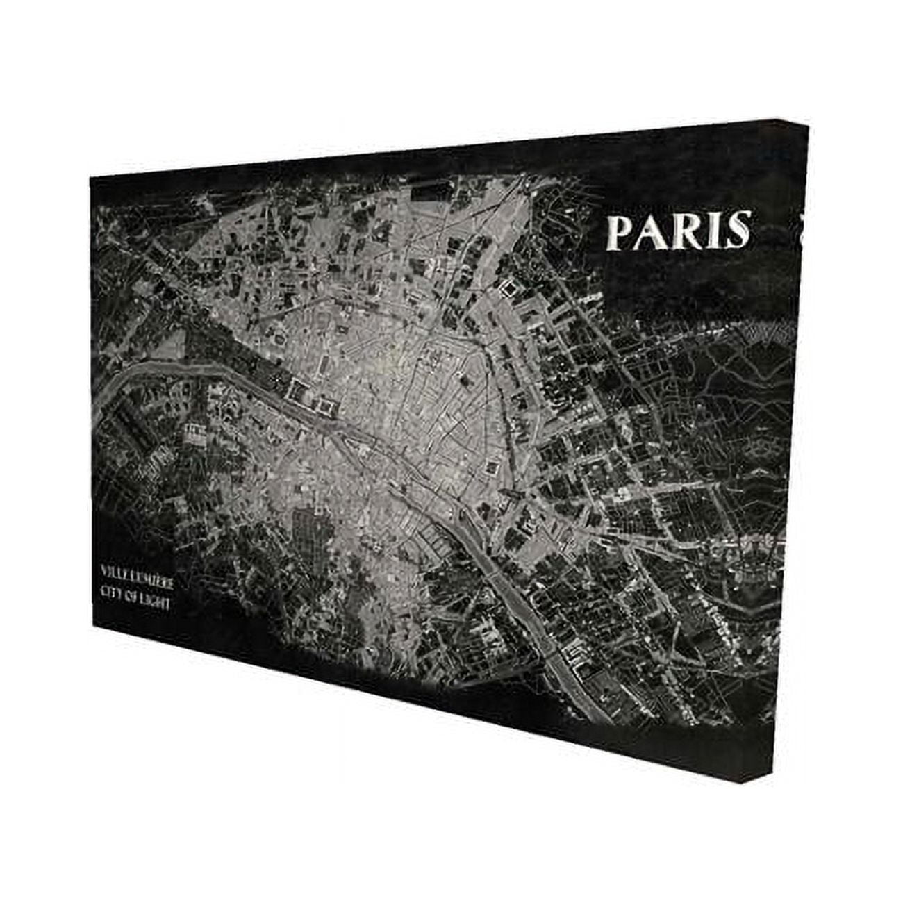 12 x 18 in. Airplane Satellite View-Print on Canvas