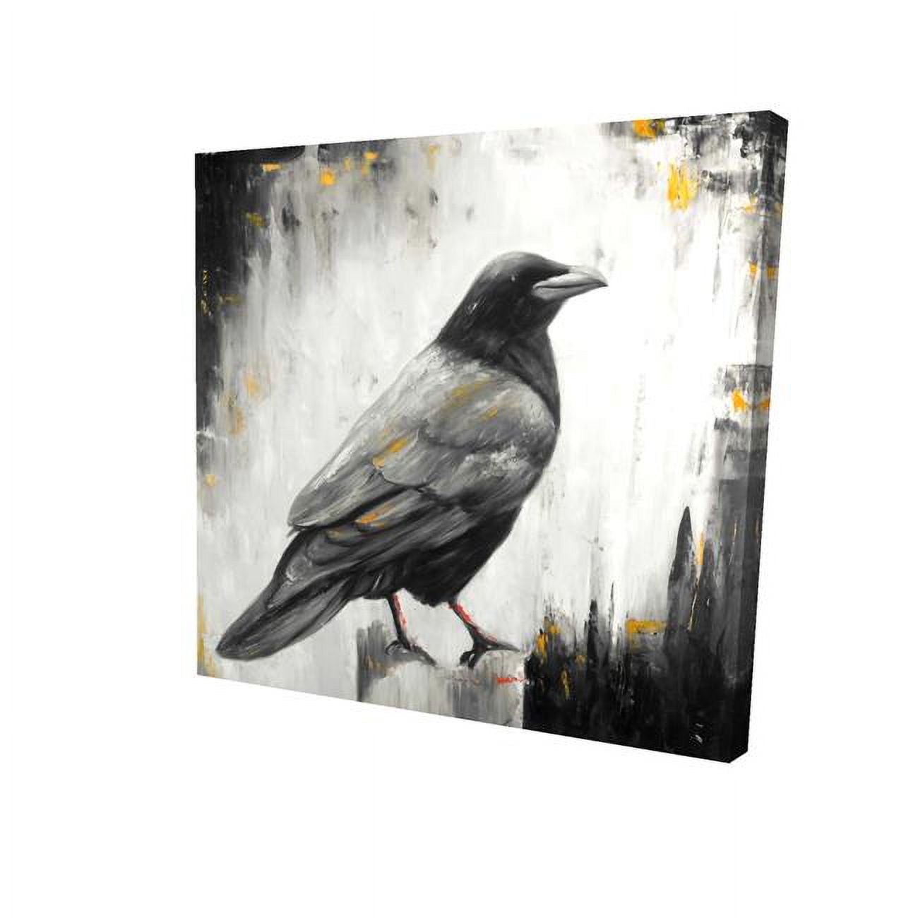 8 x 8 in. Crow Bird-Print on Canvas