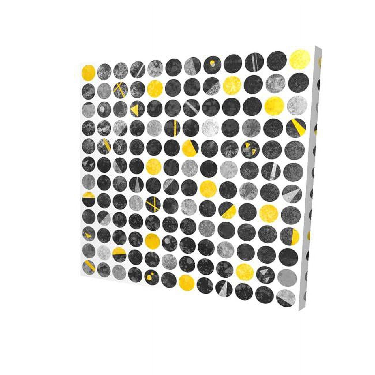 16 x 16 in. Abstract Grunge Circles-Print on Canvas
