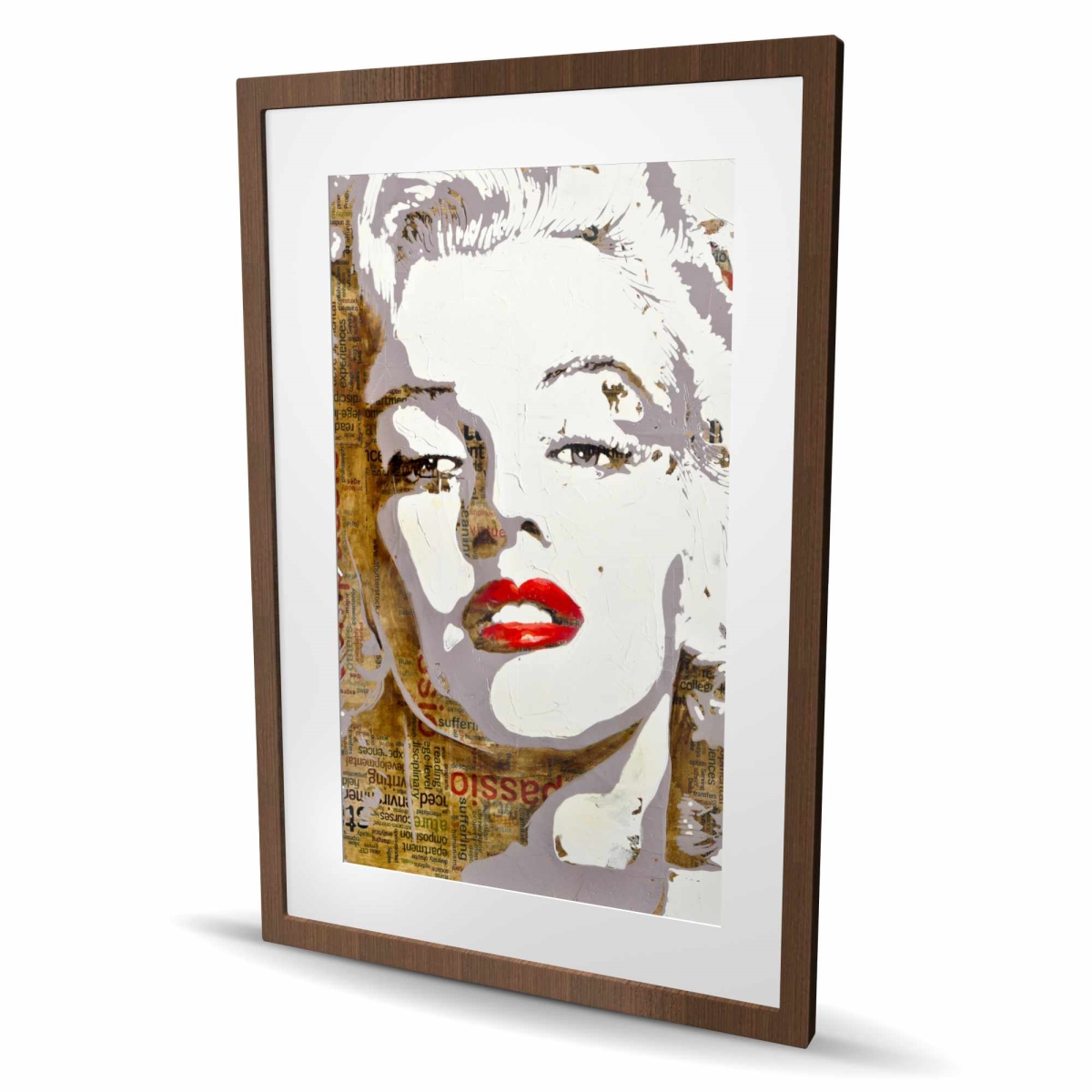 C1FM2436KLOKJZ 24 x 36 in. Marilyn Monroe Typography Print - Romantic Framed Wall Art