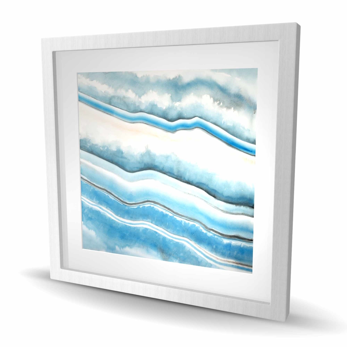C1FM2424PCD045 24 x 24 in. Textured Geode - Minerals Abstract Framed Matted Print Decor