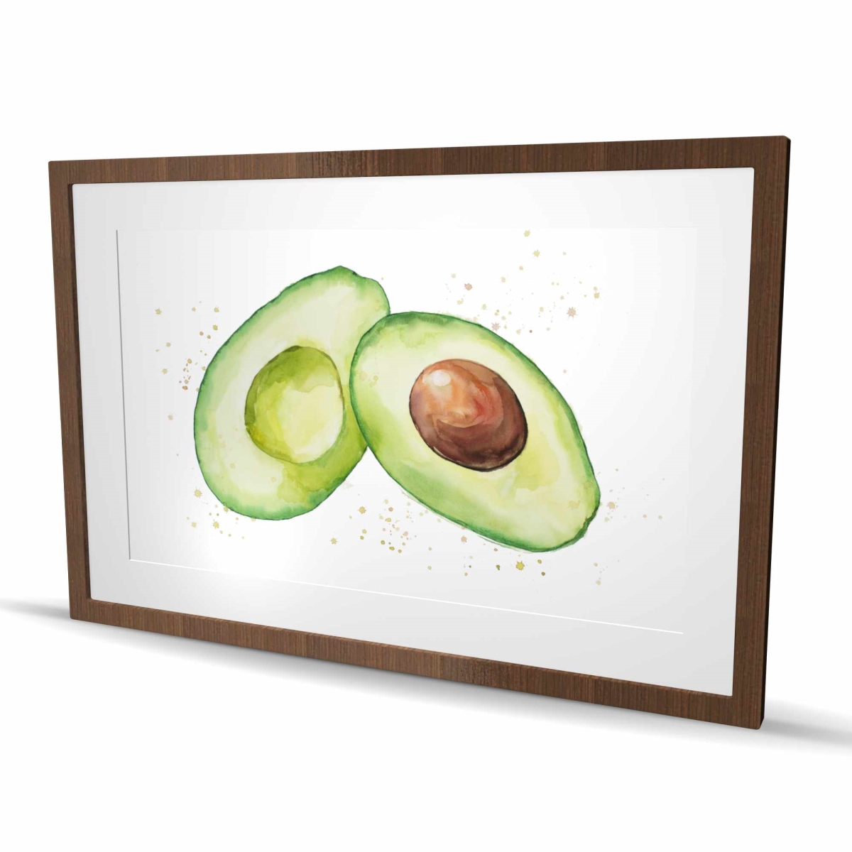 C1FM24360A26UL 24 x 36 in. Watercolor Open Avocado - Kitchen Illustrative Framed Print
