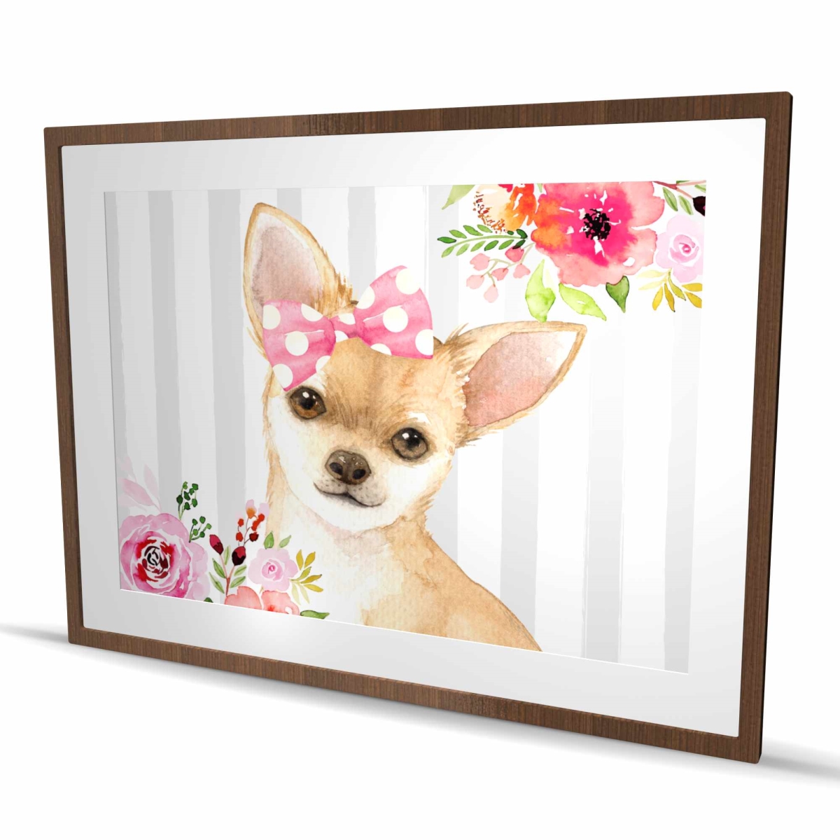 C1FM3648C38VKL 36 x 48 in. Chihuahua Dog Framed Matted Print - Animals Bedroom Decor
