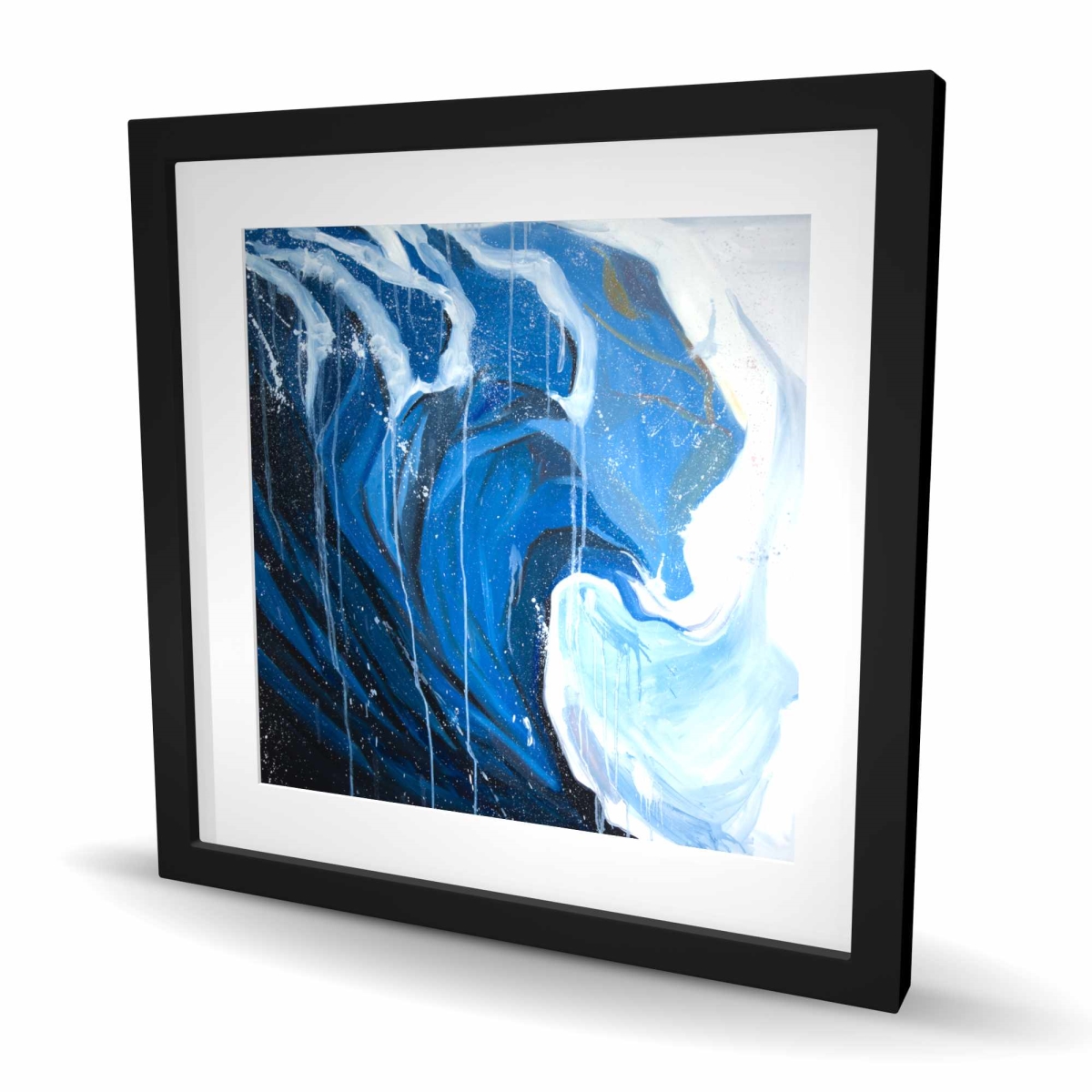 C1FM2424IBCVYX 24 x 24 in. Abstract Wave in Motion - Waves Bathroom Matted Print Decor