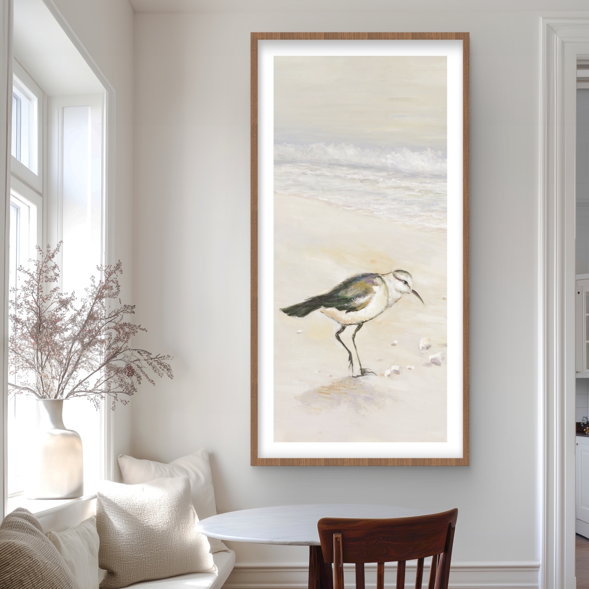 C1FM2448W0CPAD 24 x 48 in. Semipalmated Sandpiper Framed Print - Beach Home Decor