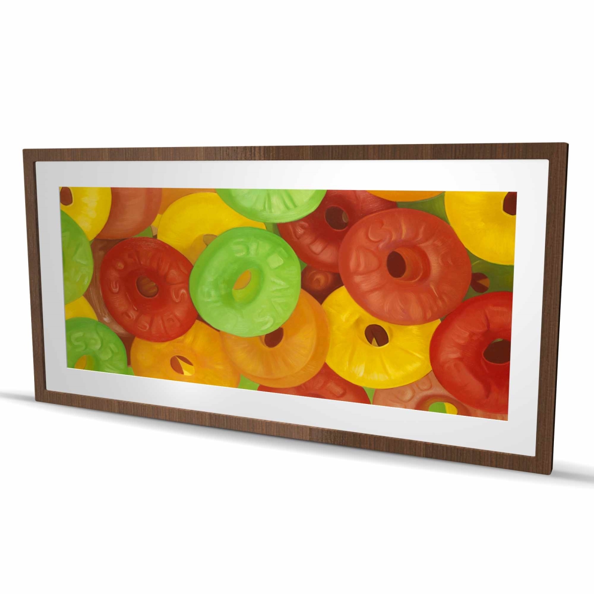 C1FM2448WUQ0RD 24 x 48 in. Colorful Jujubes - Kitchen Hyperrealist Framed Print Decor