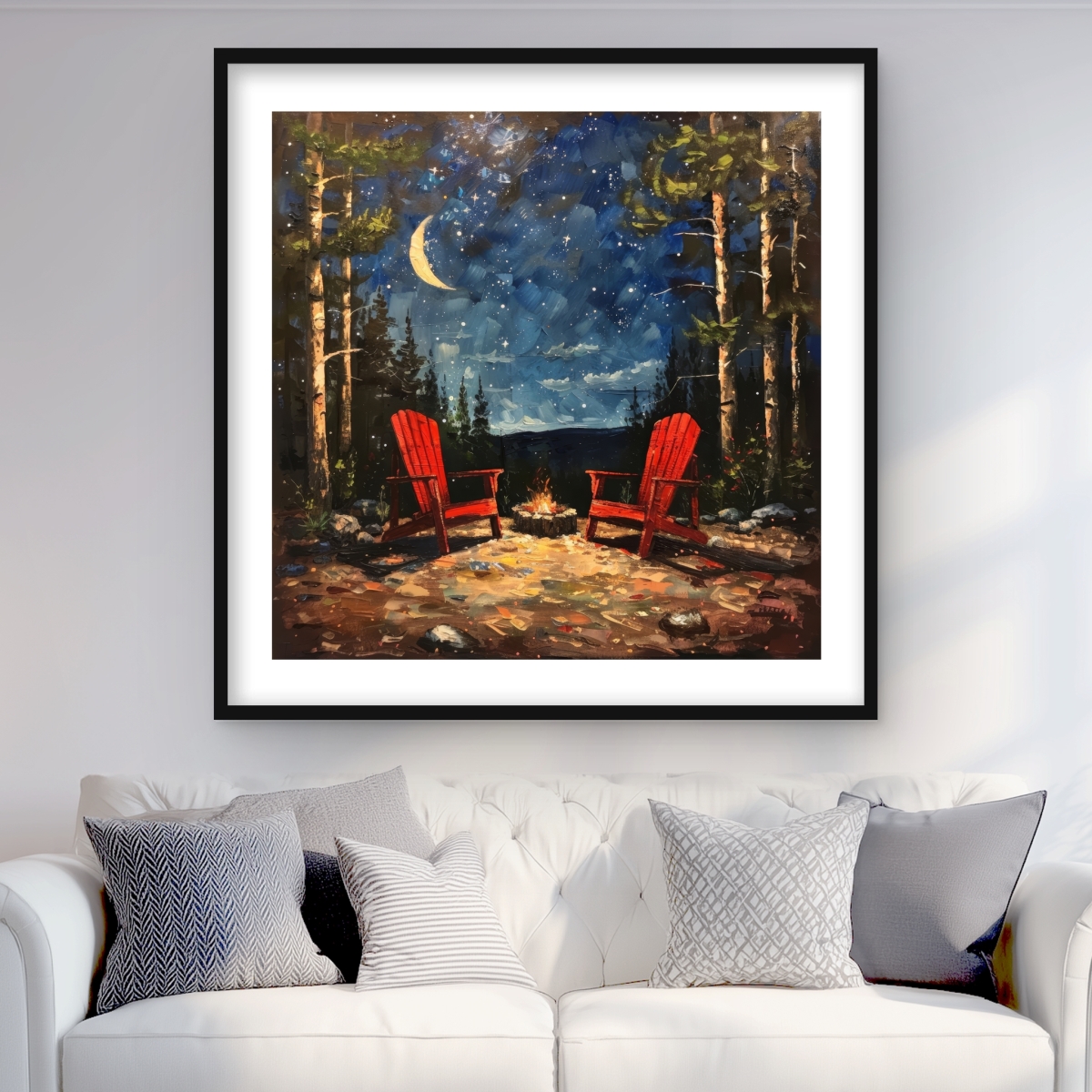 C1FM3636ILTCHD 36 x 36 in. Repose - Gray Framed Matted Print for Stylish Home Decor