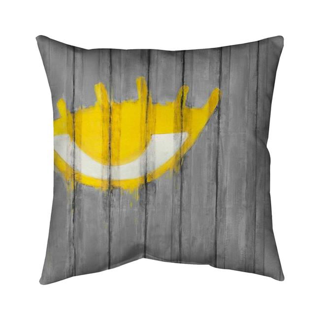 5542-1818-MI37 18 x 18 in. Yellow Eye Graffiti on A Container-Double Sided Print Outdoor Pillow Cover