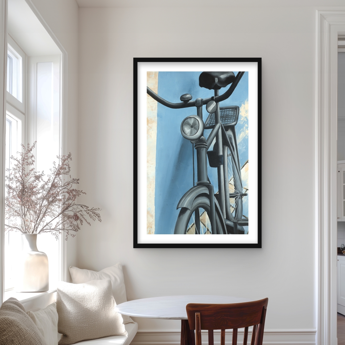 C1FM2436YRPIKB 24 x 36 in. Abandoned Bicycle - Beige Office Framed Matted Print Decor