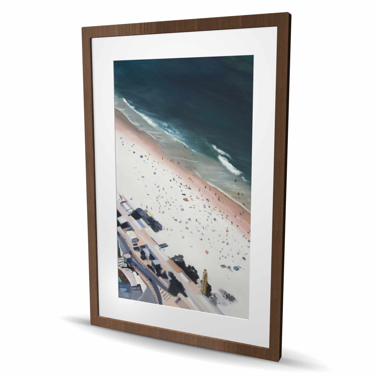 C1FM2436ID8XAM 24 x 36 in. Hot Day At the Beach - Coastal Turquoise Framed Print Decor