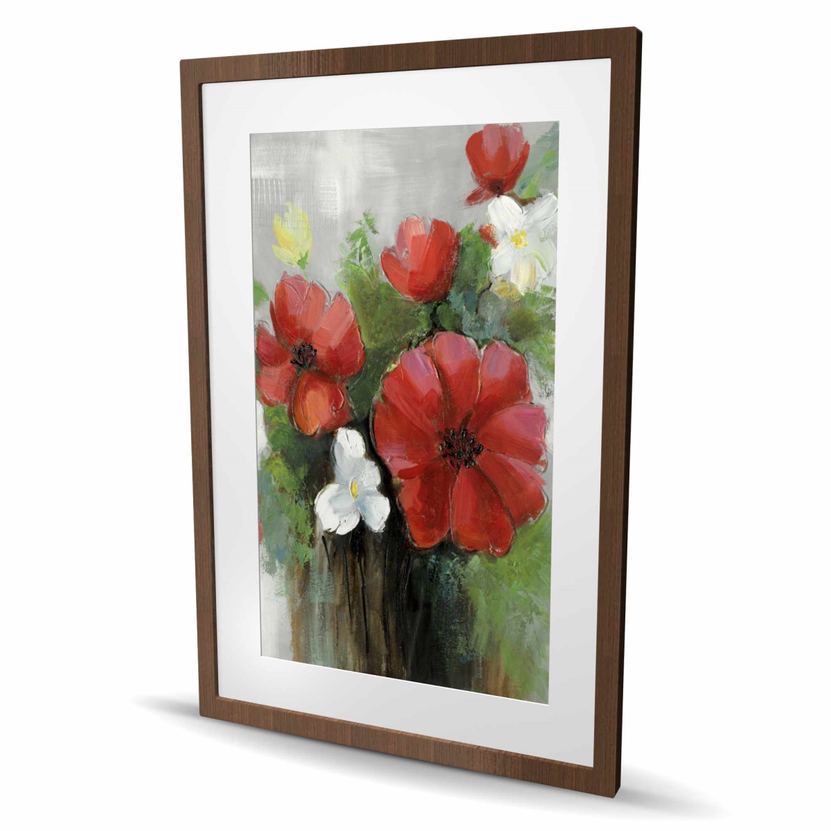 C1FM2436TI361O 24 x 36 in. Abstract Wild Flowers Bundle - Modern Framed Print for Decor