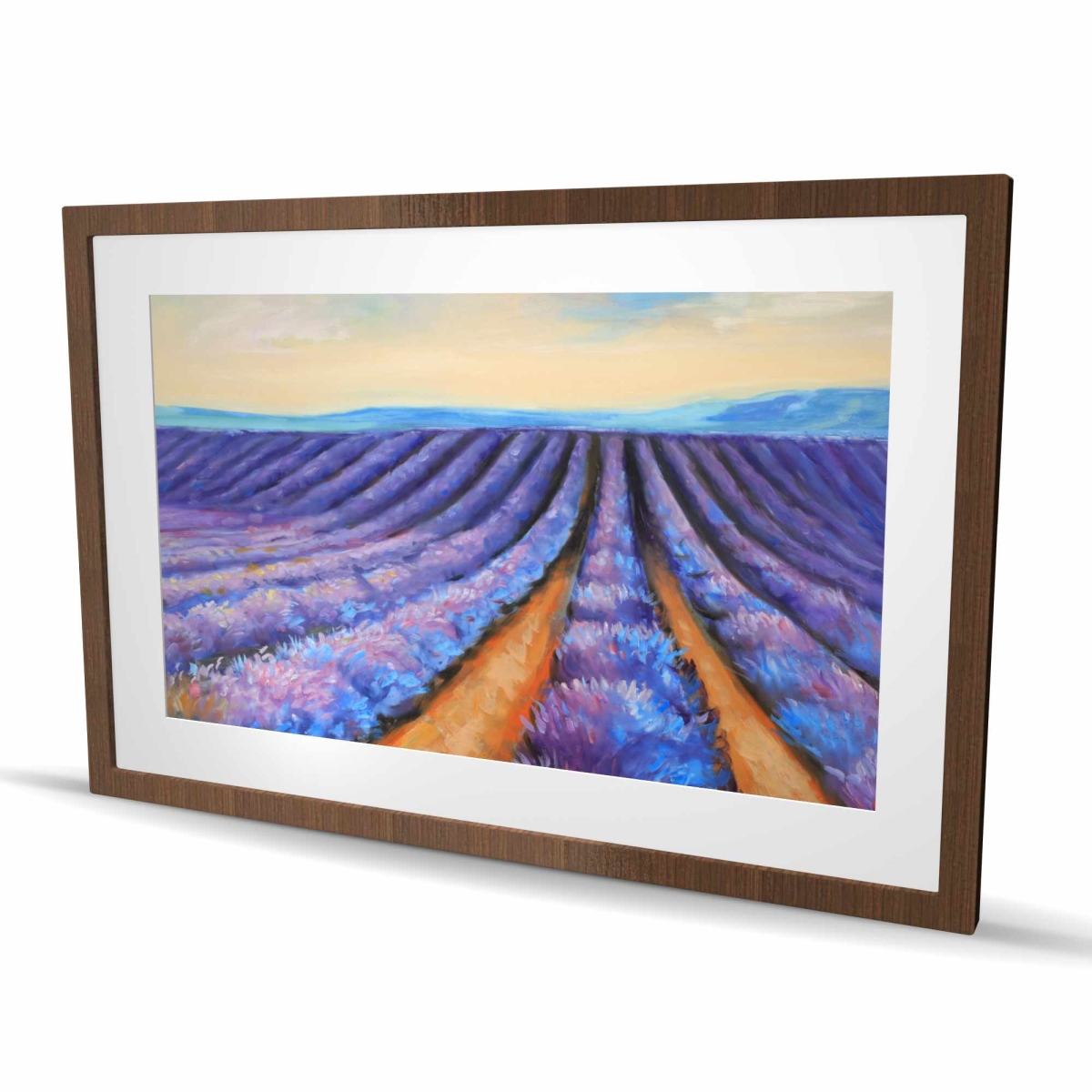 C1FM2436NBNVTU 24 x 36 in. Lavender Fields - Seasons Purple Framed Matted Print Decor