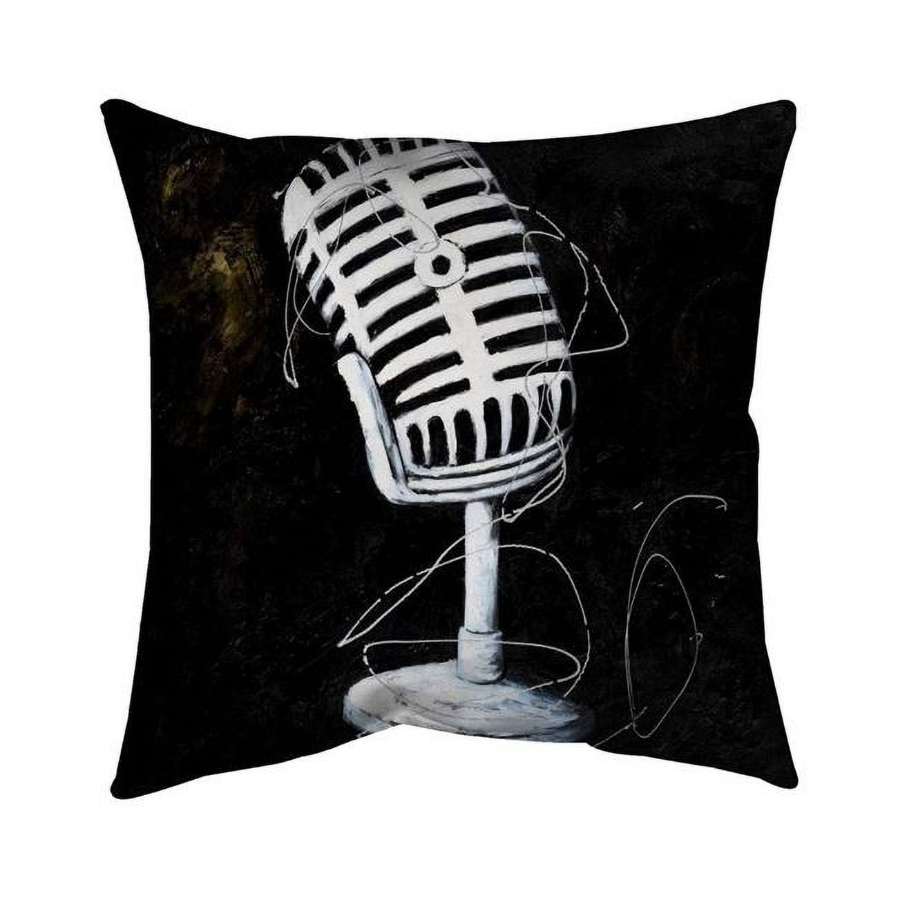 18 x 18 in. Microphone-Double Sided Print Outdoor Pillow Cover