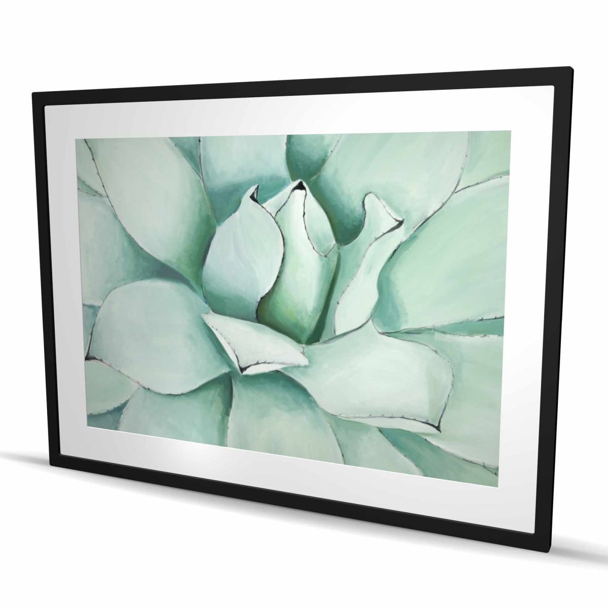 C1FM3648IUNJJ5 36 x 48 in. Succulent Closeup - Cactus Exotic Framed Matted Print Decor
