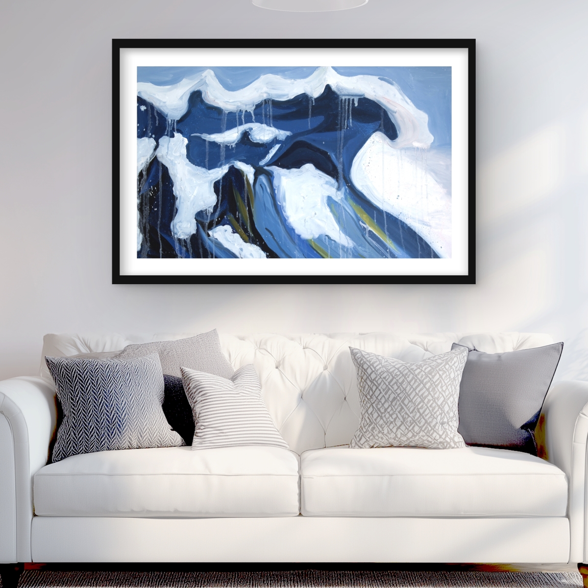 C1FM2436ETPUUB 24 x 36 in. Wave in Motion - Beach Coastal Framed Matted Print Decor