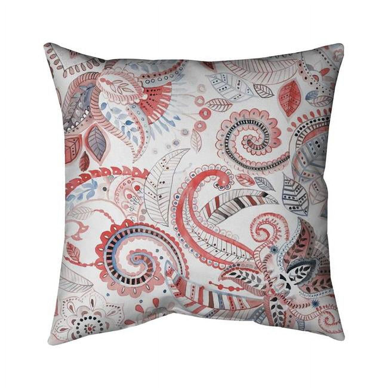 18 x 18 in. Paisley Pattern-Double Sided Print Outdoor Pillow Cover