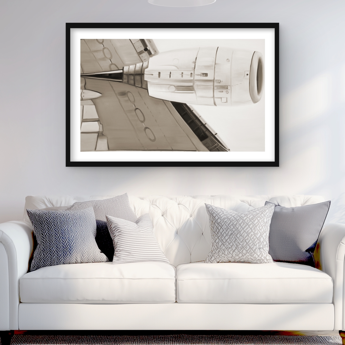C1FM24368YJ6GW 24 x 36 in. Underside - Transportation Office Framed Matted Print Decor