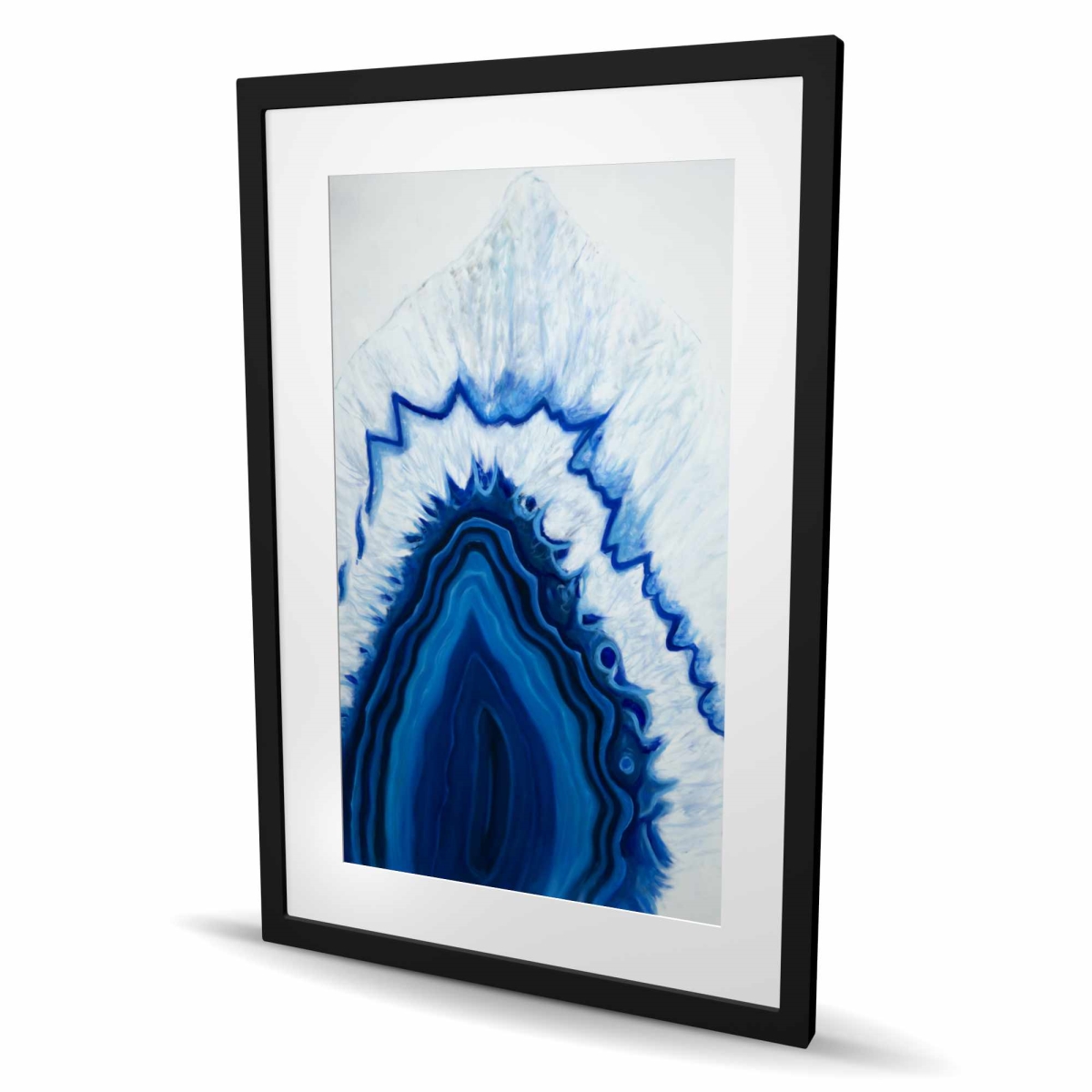 C1FM2436ERLM5H 24 x 36 in. Agate Geode Slice - Minerals Hyperrealist Framed Print Decor