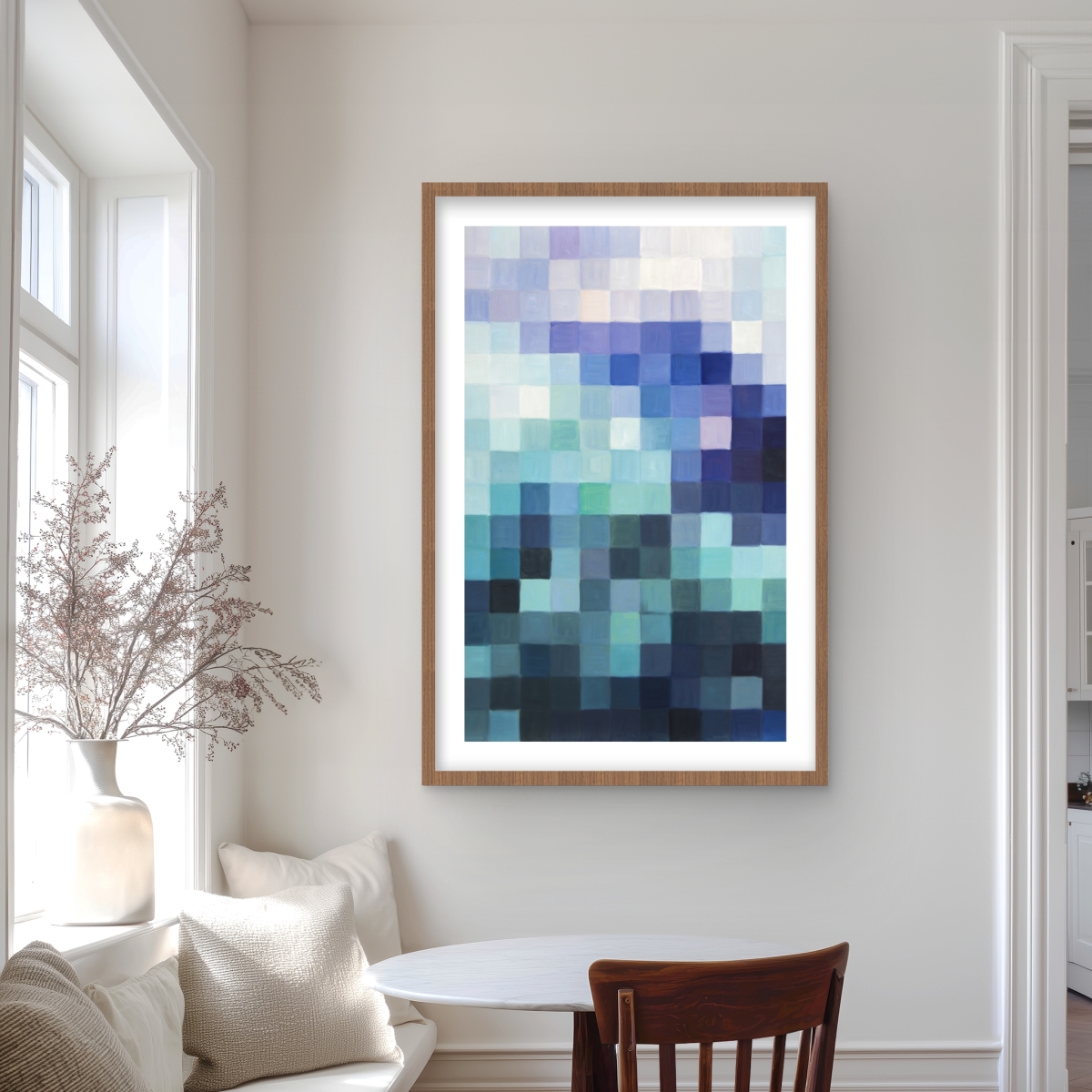 C1FM24365BIX1O 24 x 36 in. Pixelized Landscape - Abstract Bathroom Print - Home Decor