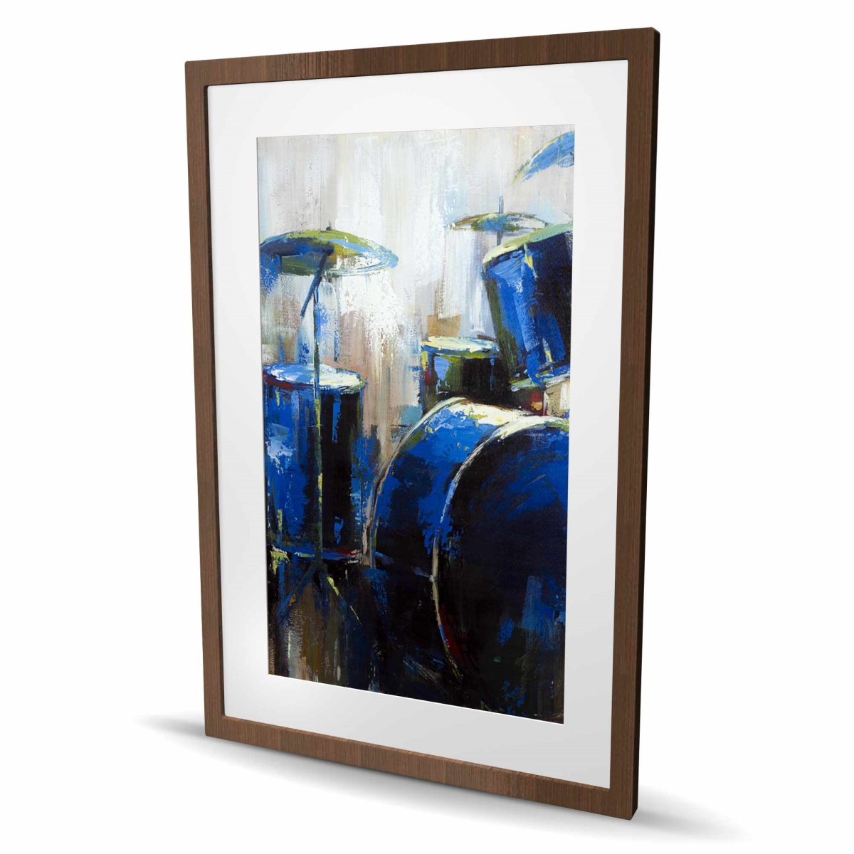C1FM2436S8TZJ9 24 x 36 in. Abstract Drums - Modern Framed Matted Print for Home Decor