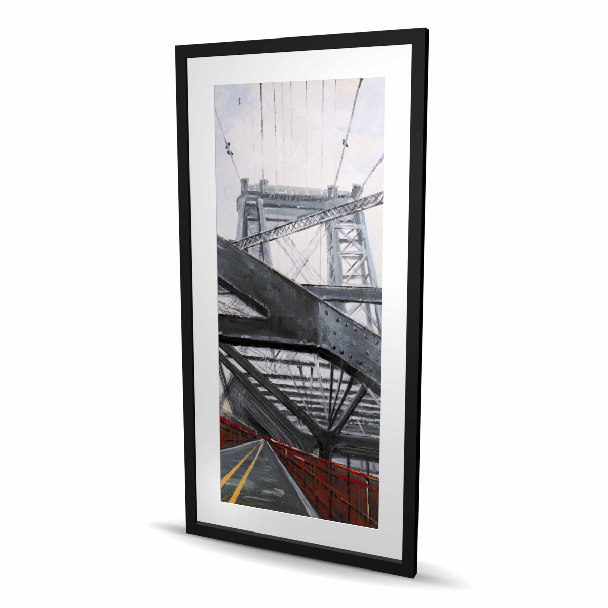 C1FM24484BEA5Q 24 x 48 in. Bridge Architecture - Framed Matted Print for Home Decor