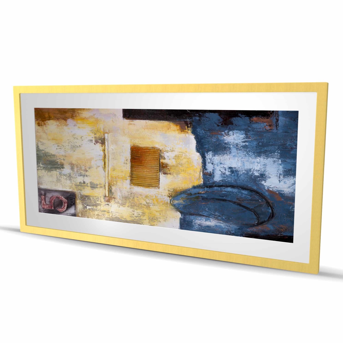 C1FM2448K2WB0P 24 x 48 in. Abstract Art with Numbers - Bedroom Pattern Framed Print