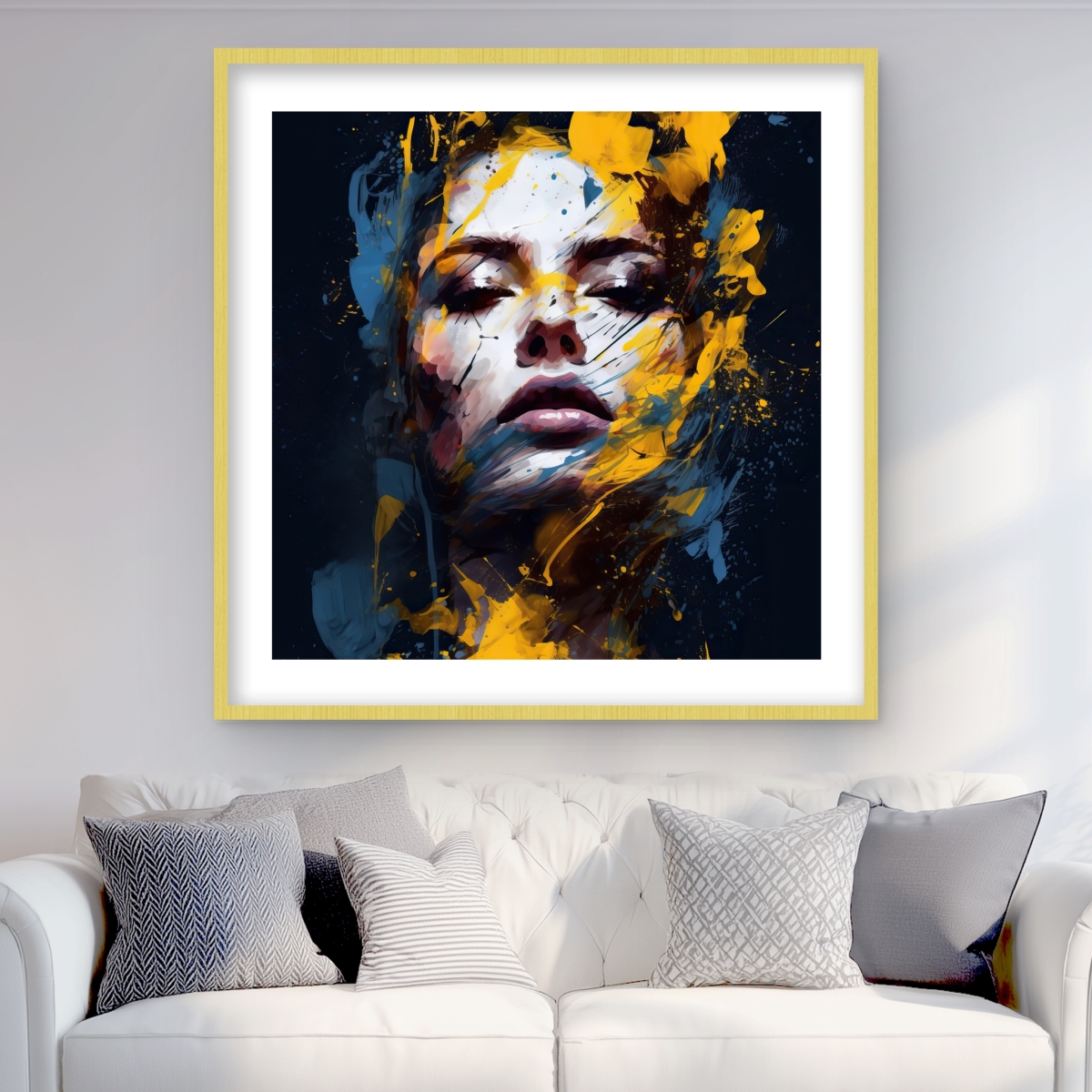 C1FM36369V7INC 36 x 36 in. Sensual Tornado - Abstract Bathroom Framed Print for Decor