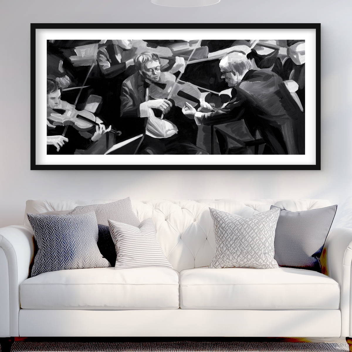 C1FM2448FPVKER 24 x 48 in. Symphony Orchestra Performing - Contemporary Framed Print