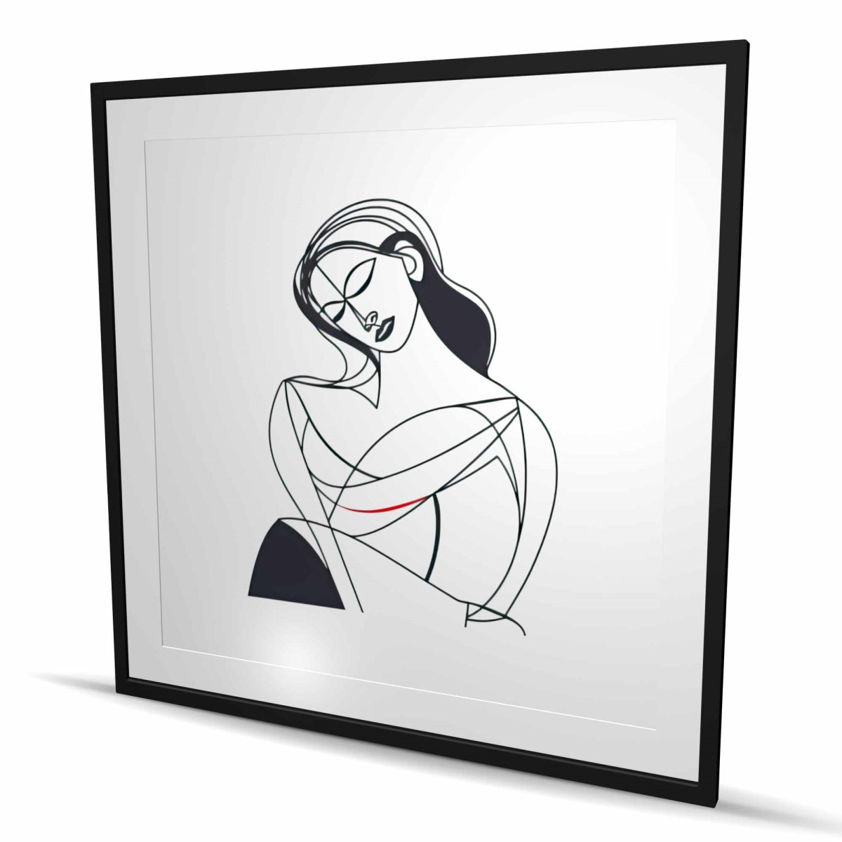C1FM4848I1D2JG 48 x 48 in. A Mothers Love - Shapes Figurative Matted Print for Decor
