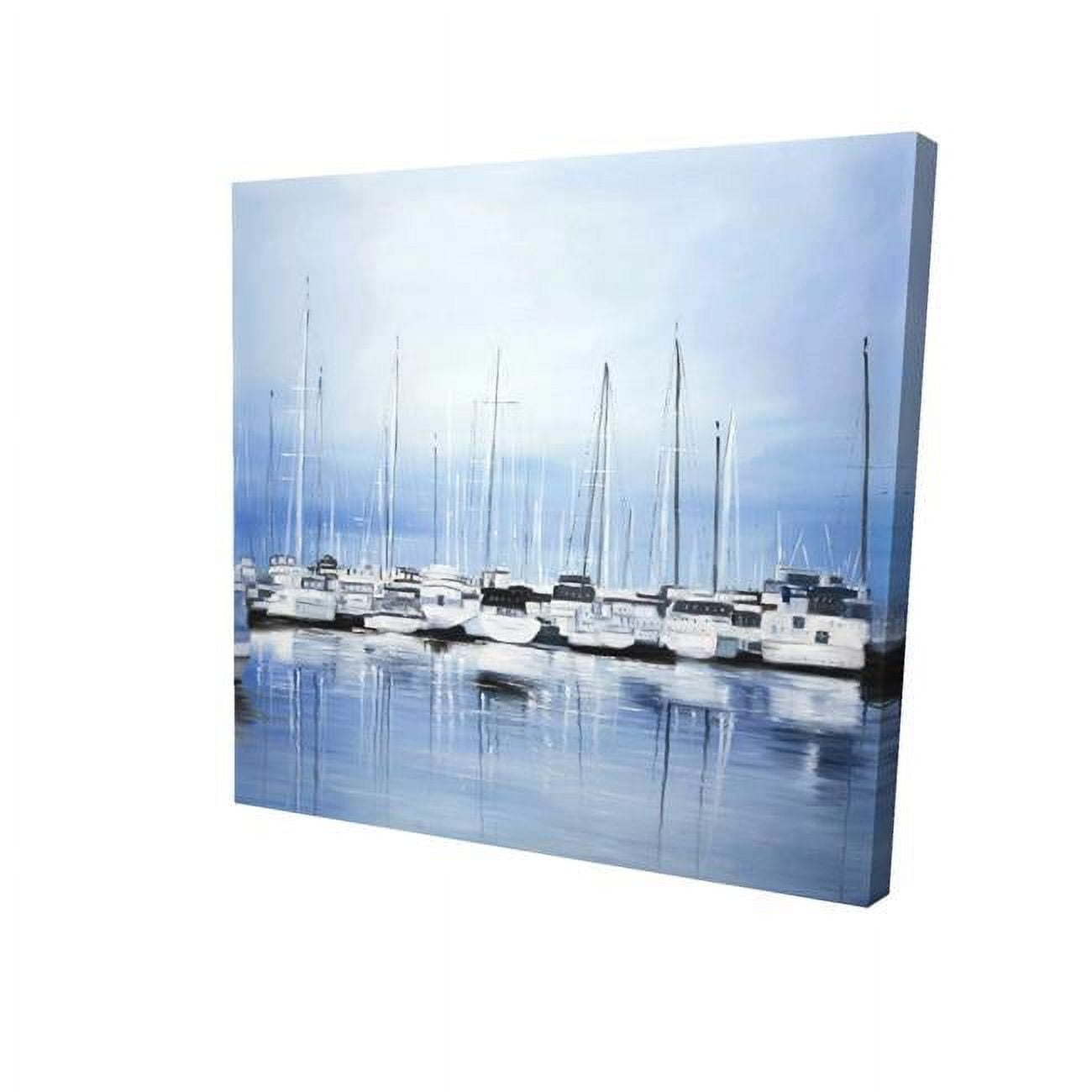 16 x 16 in. Boats At The Dock-Print on Canvas