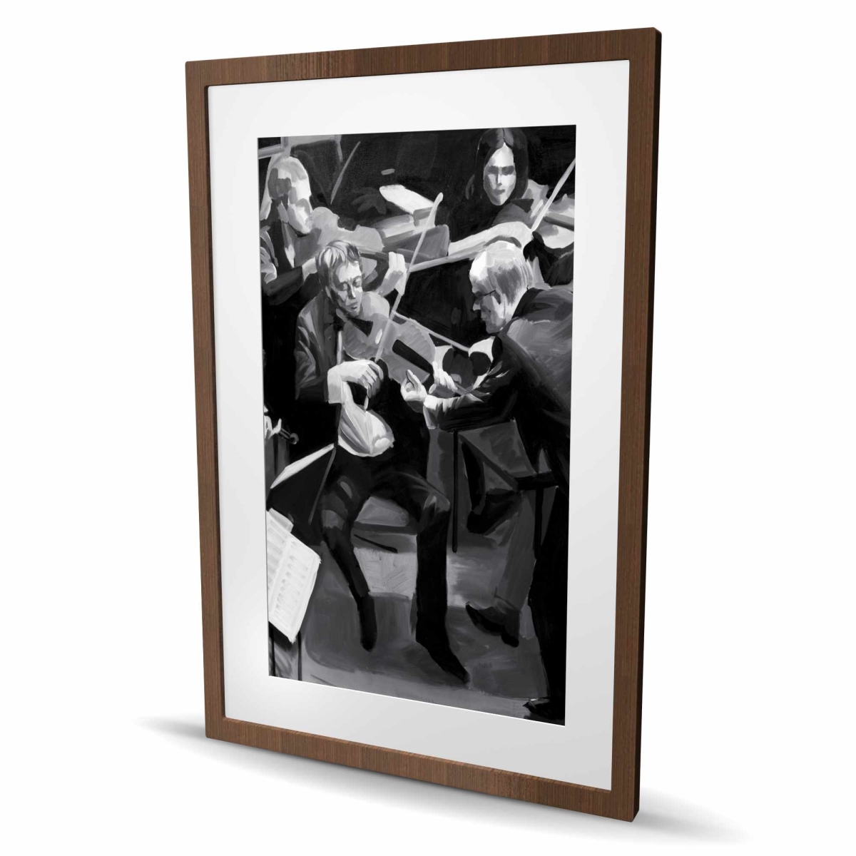 C1FM2436ON2D2Z 24 x 36 in. Symphony Orchestra Performing - Musical Black Framed Print