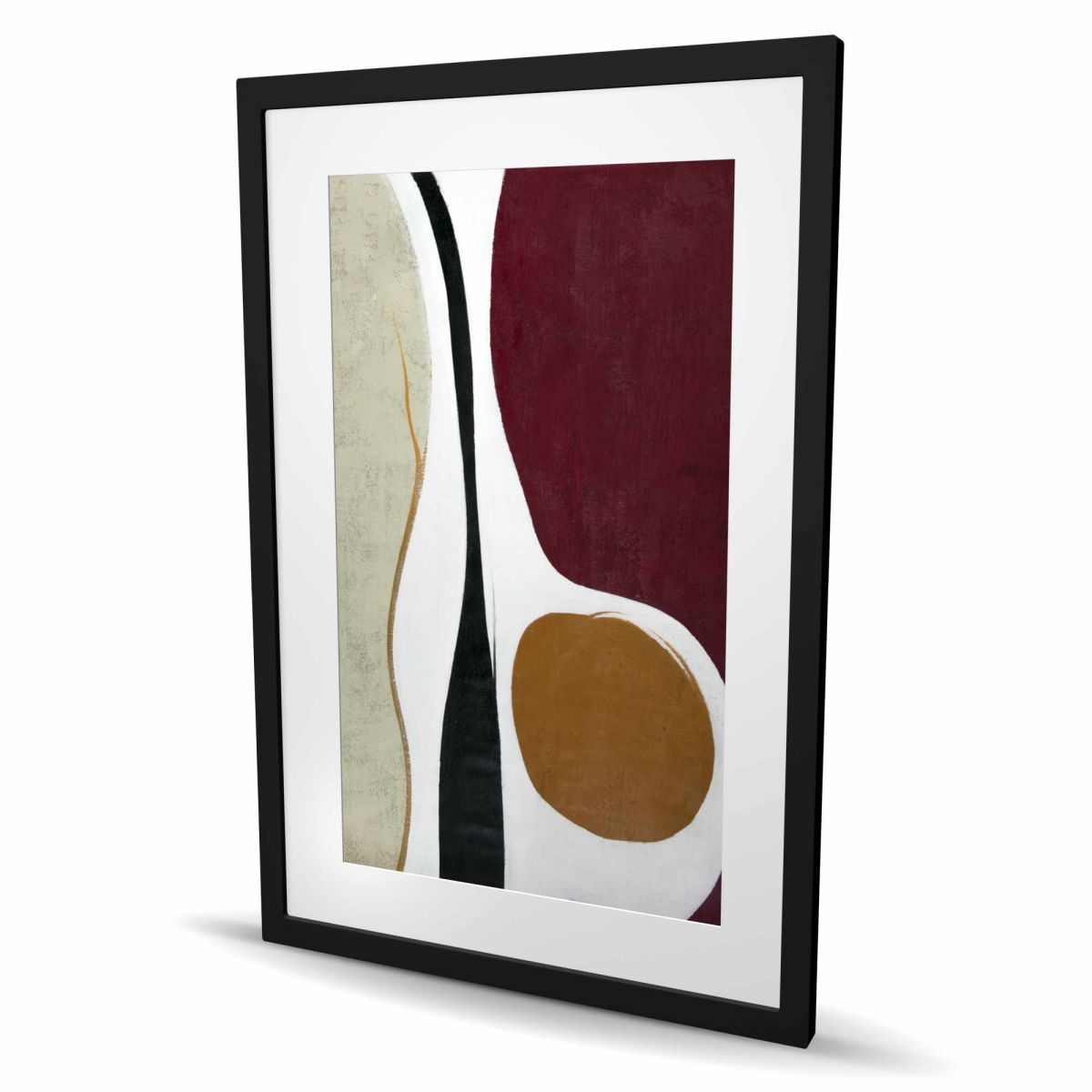 C1FM24369093HM 24 x 36 in. Multiform - Office Beige Framed Matted Print for Home Decor