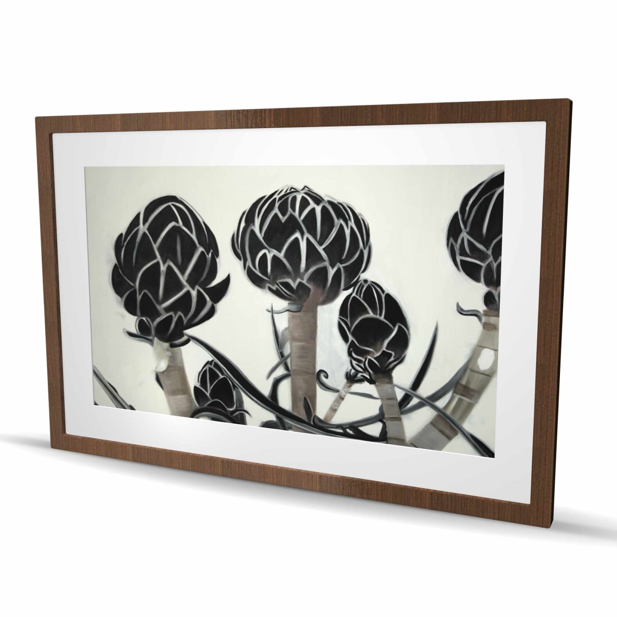 C1FM2436HGML84 24 x 36 in. Artichokes Beige Kitchen Framed Matted Print - Home Decor