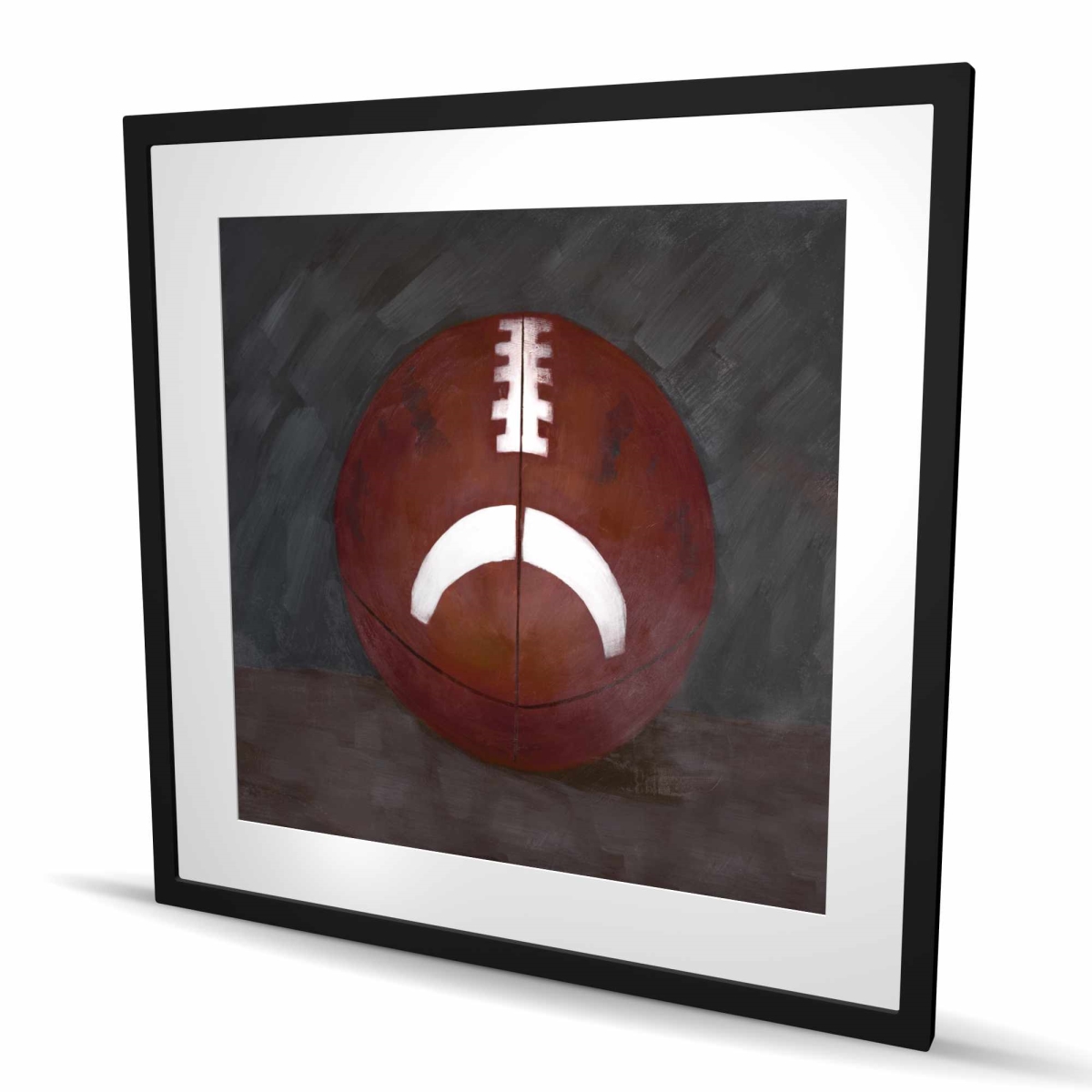 C1FM3636TSC683 36 x 36 in. Football Ball - Man Cave Sports & Games Framed Print Decor