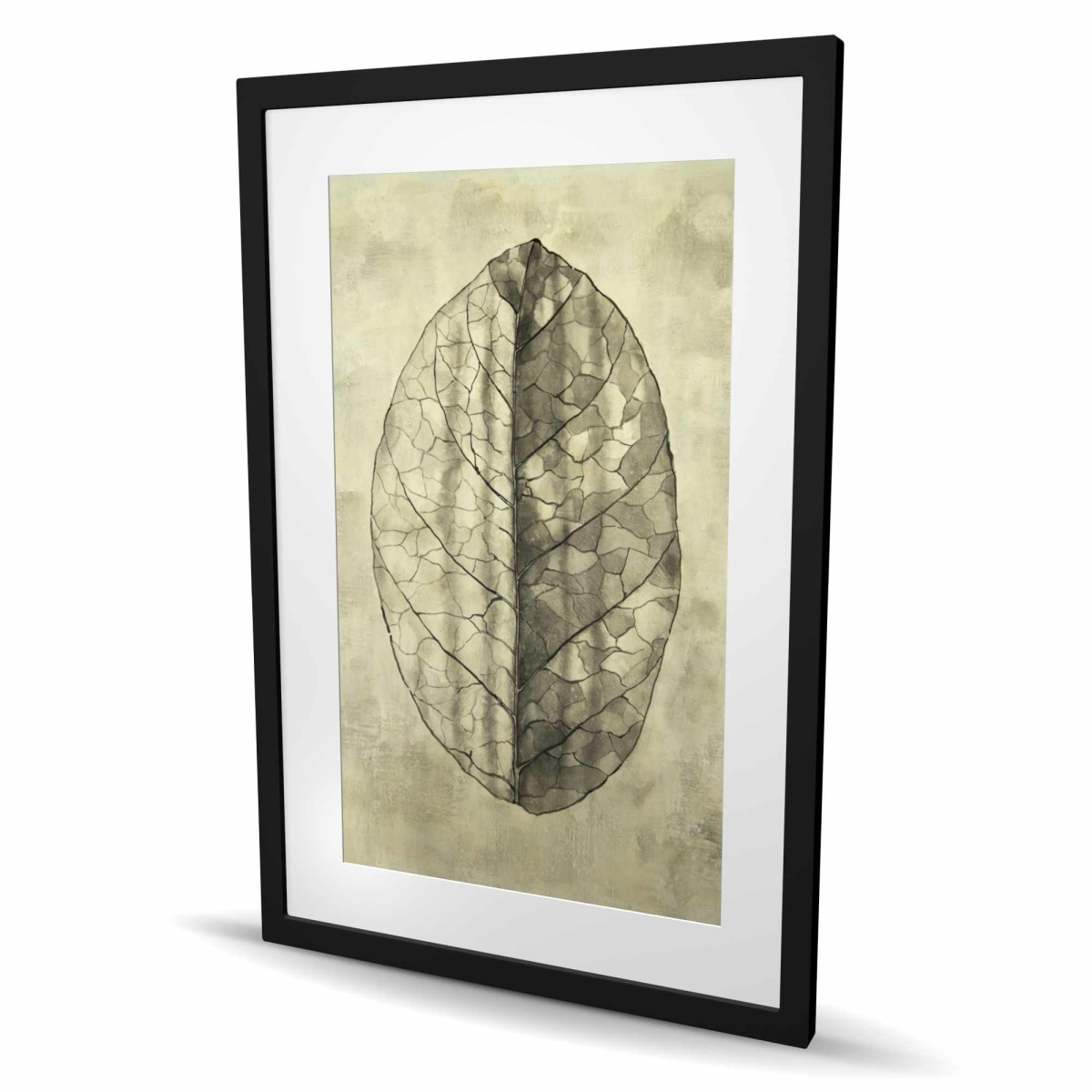 C1FM243680Z8X7 24 x 36 in. Translucent - Beige Floral Botanical Framed Print for Decor
