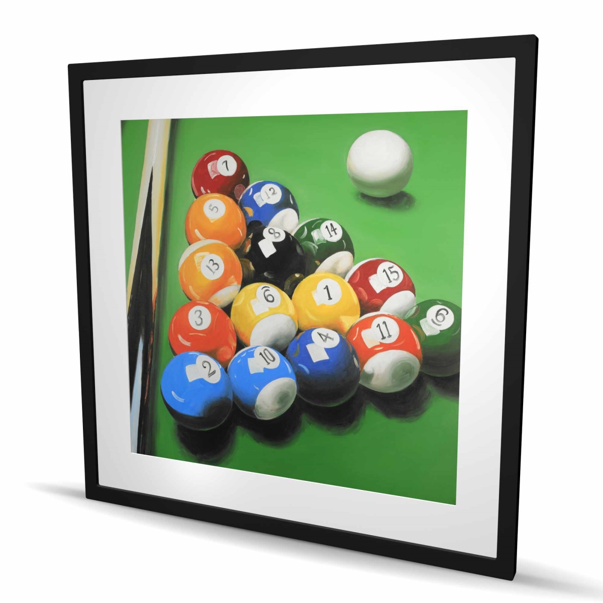 C1FM36367AOV58 36 x 36 in. Pool Table with Ball Formation - Hyperrealist Hobbies Print