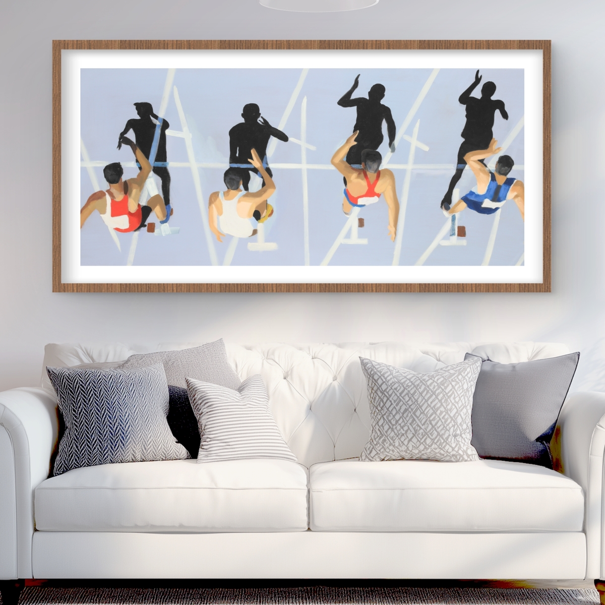 C1FM2448EMO1JX 24 x 48 in. On Your Marks, Get Set, Go Man Illustrative Wall Art Print