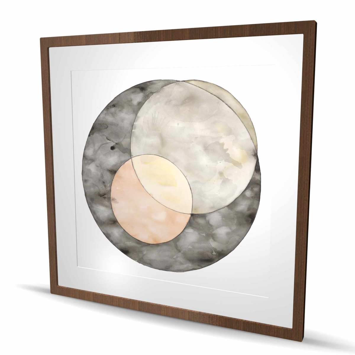 C1FM3636CPIKUV 36 x 36 in. Interlocking - Patterns Shapes Framed Matted Print for Decor