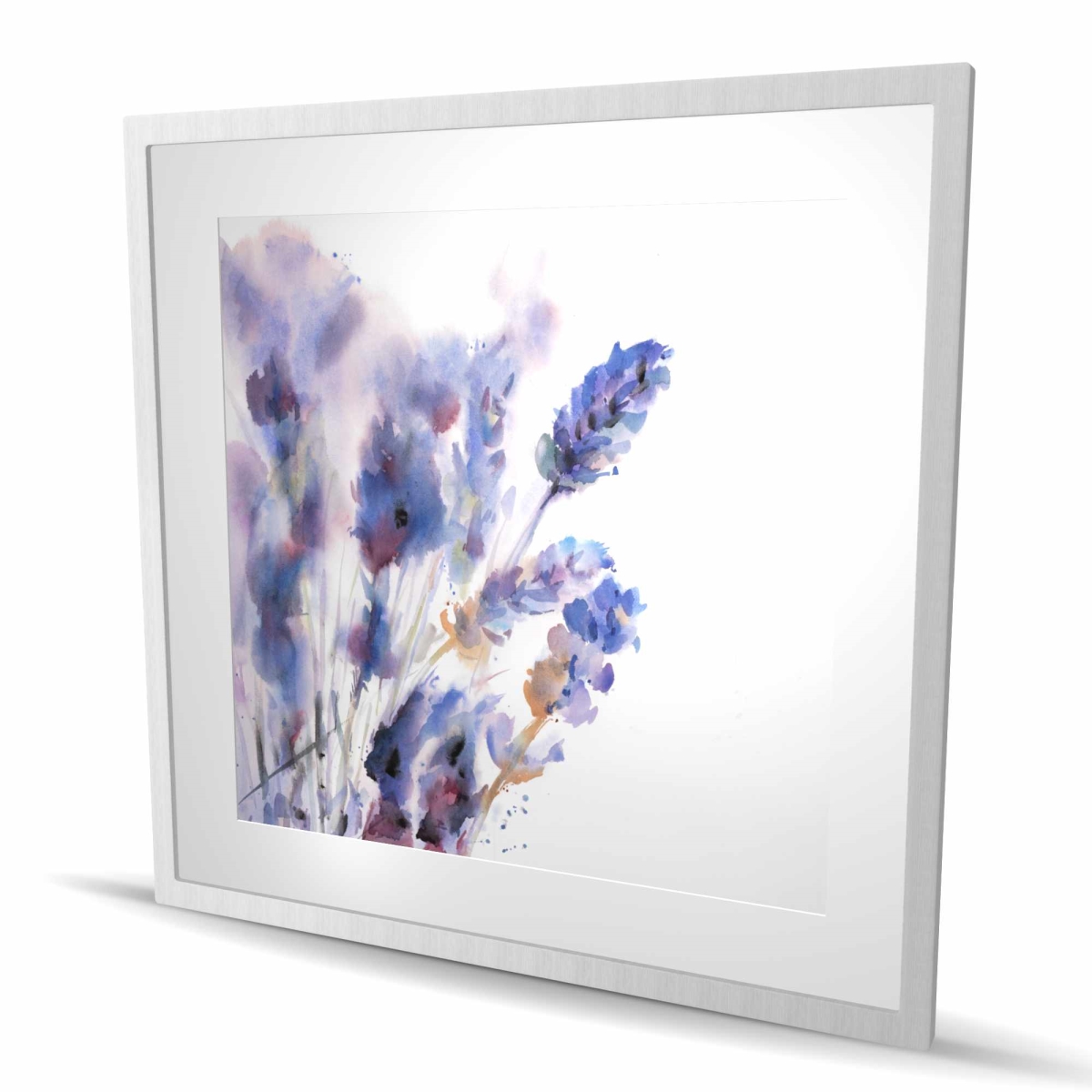 C1FM3636RW4JFW 36 x 36 in. Watercolor Lavender Flowers Print - Purple Floral Home Decor